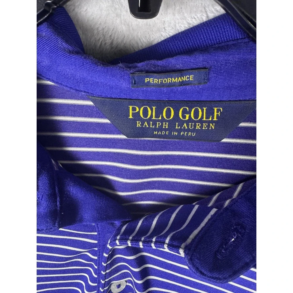 Polo Ralph Lauren Polo Shirt Mens XL Blue Striped PGA Championship Valhalla Golf
